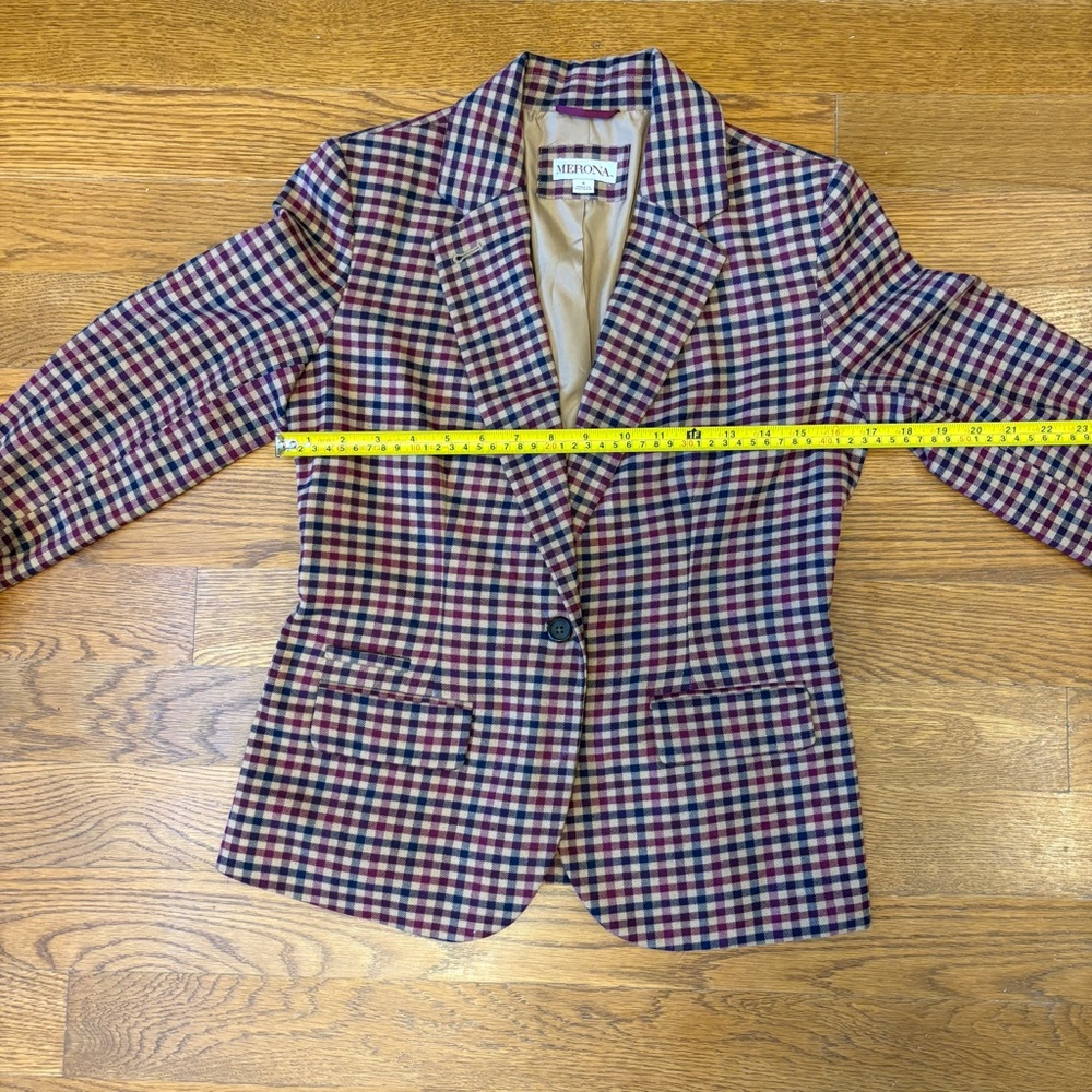 Merona Multicolor Checkered Women's Blazer - Picture 6 of 7
